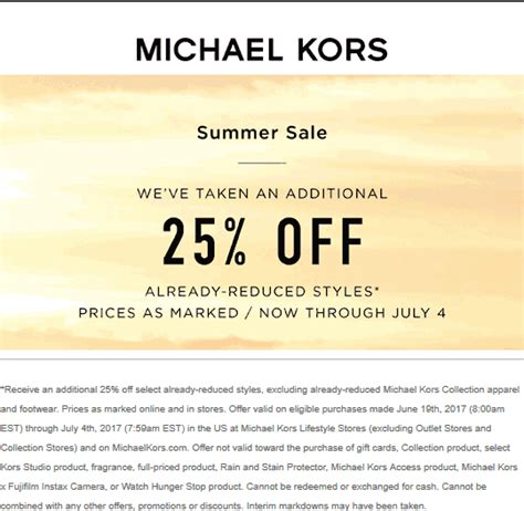 michael kors coupon code june 2020|Michael Kors promo code today.